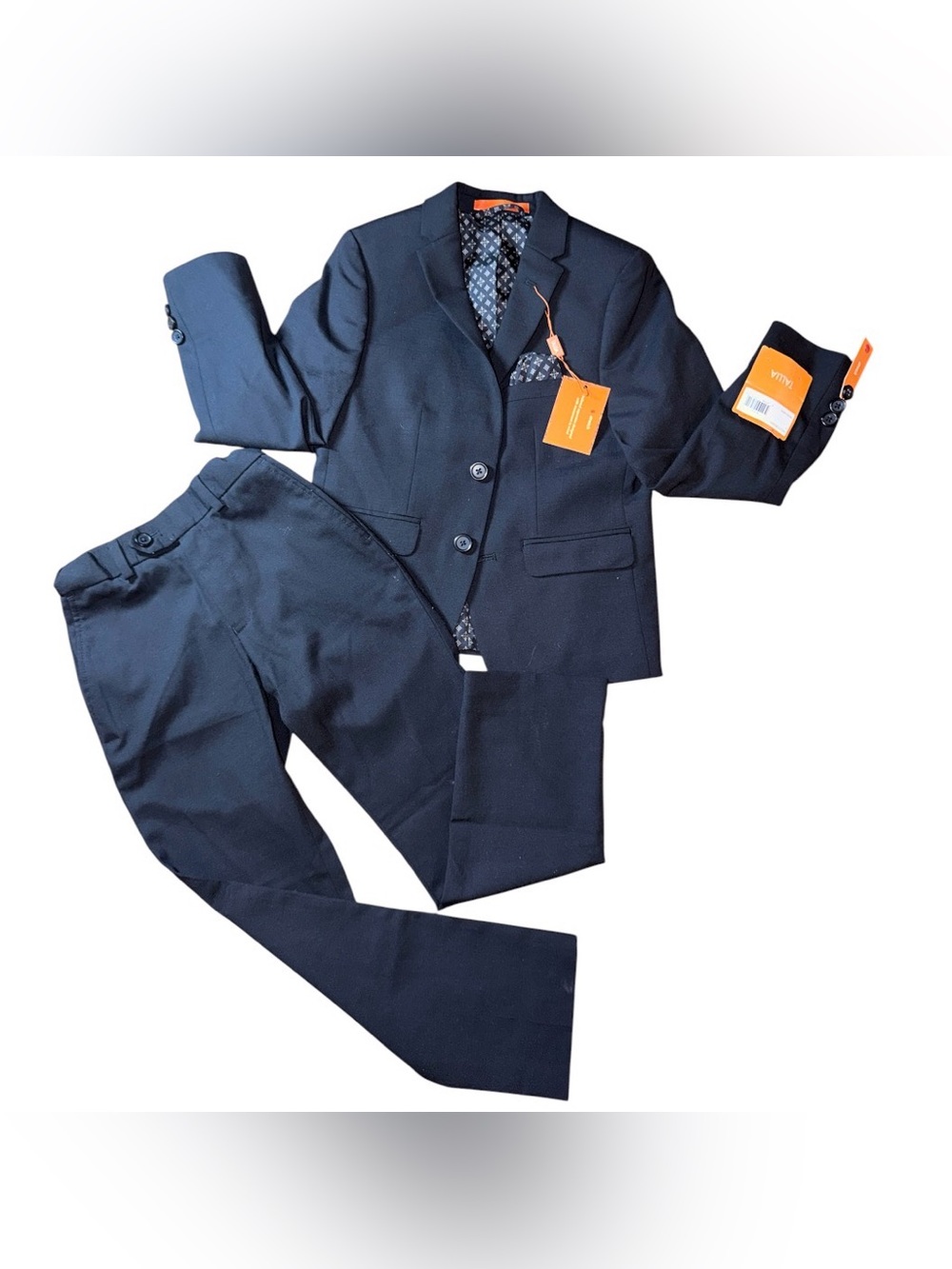 🔥 Tallia Boy's 2 Piece Stretch Suit Separates Size 7 Black 🔥